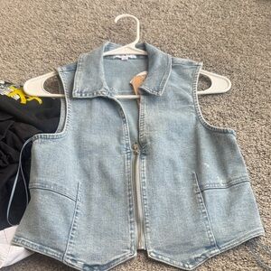 Light Blue Denim Vest